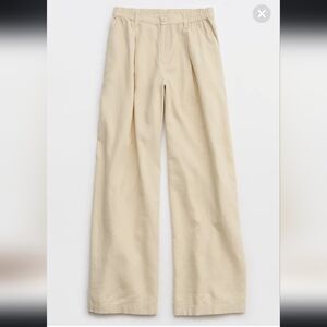 AERIE Linen Blend High Waisted Trouser